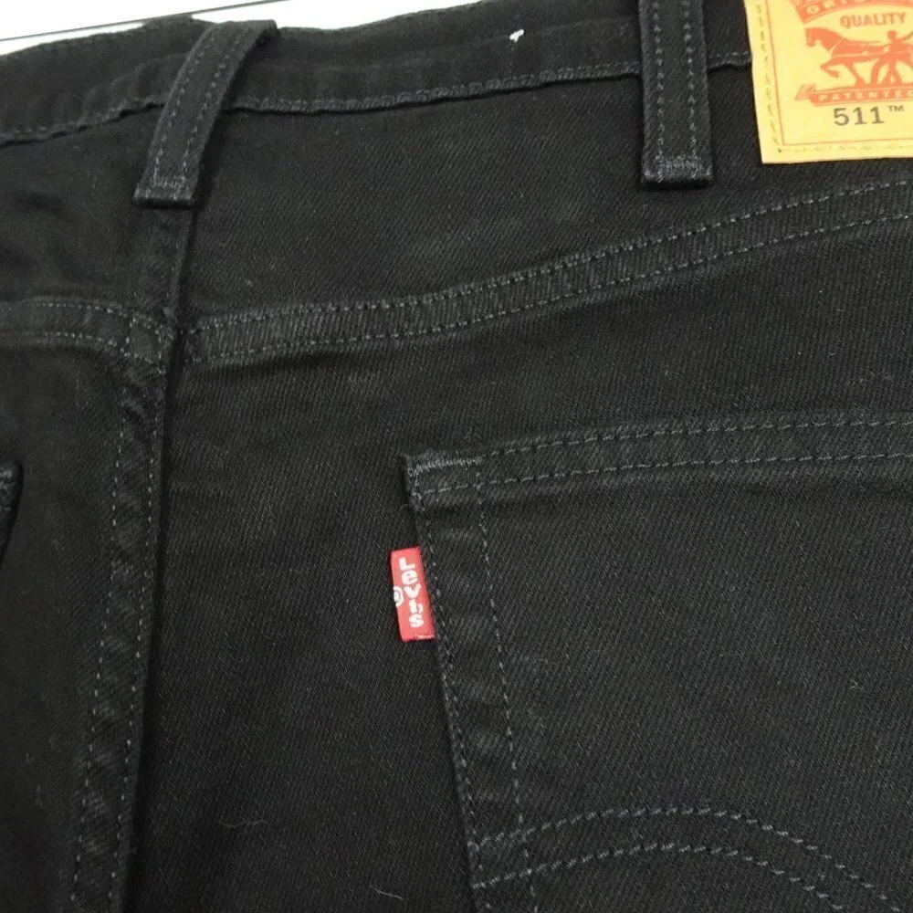 Levi's 511 Slim Jeans Men's Size 38x30 Black Denim Stretch